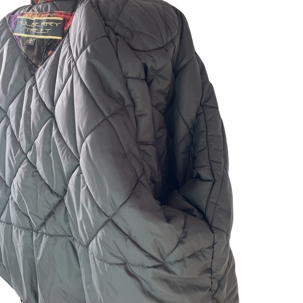 Vintage velvet Mulberry Street insulated winter coat M multicolor jewel tones - Picture 16 of 16